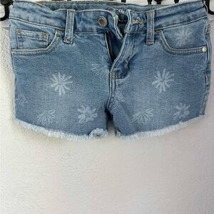 (Art Class) Light Blue Jean Shorts with Floral Design for girls ages 10/12